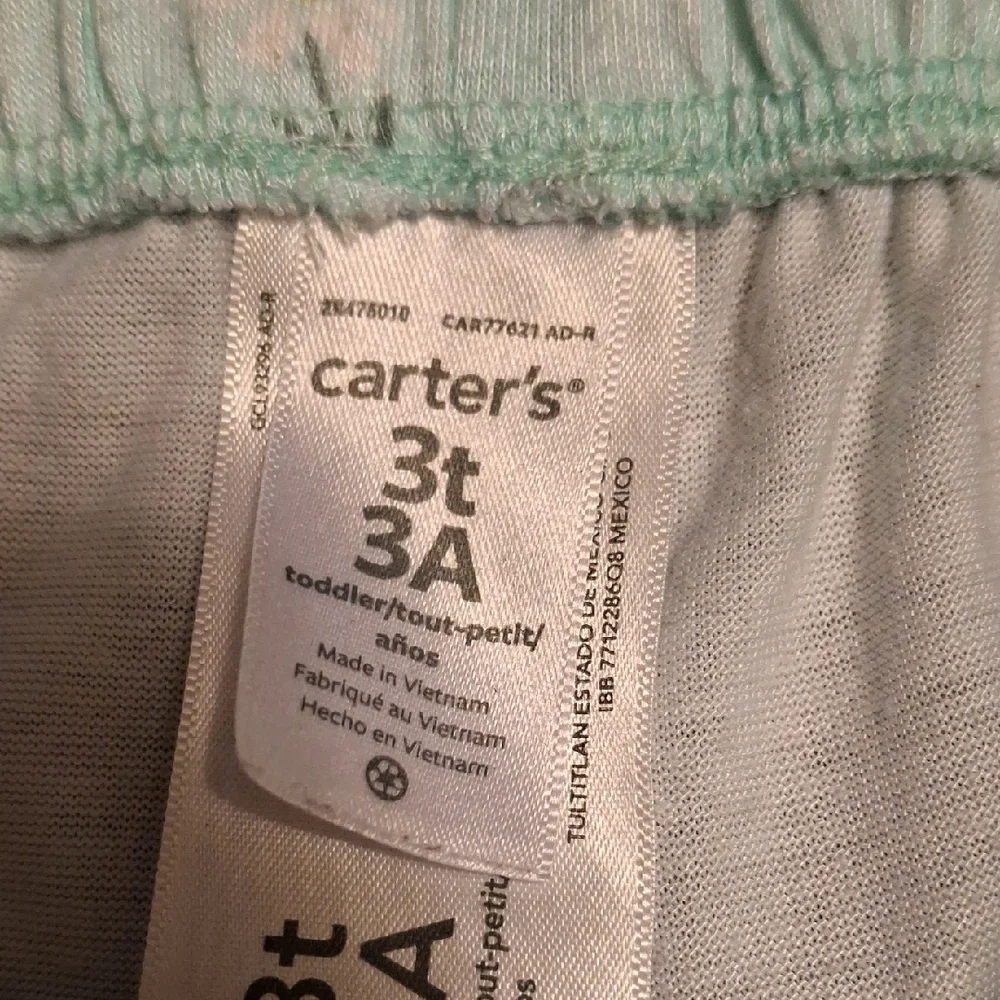 Carter's Blue Foral Print Shorts with Elastic Waistband